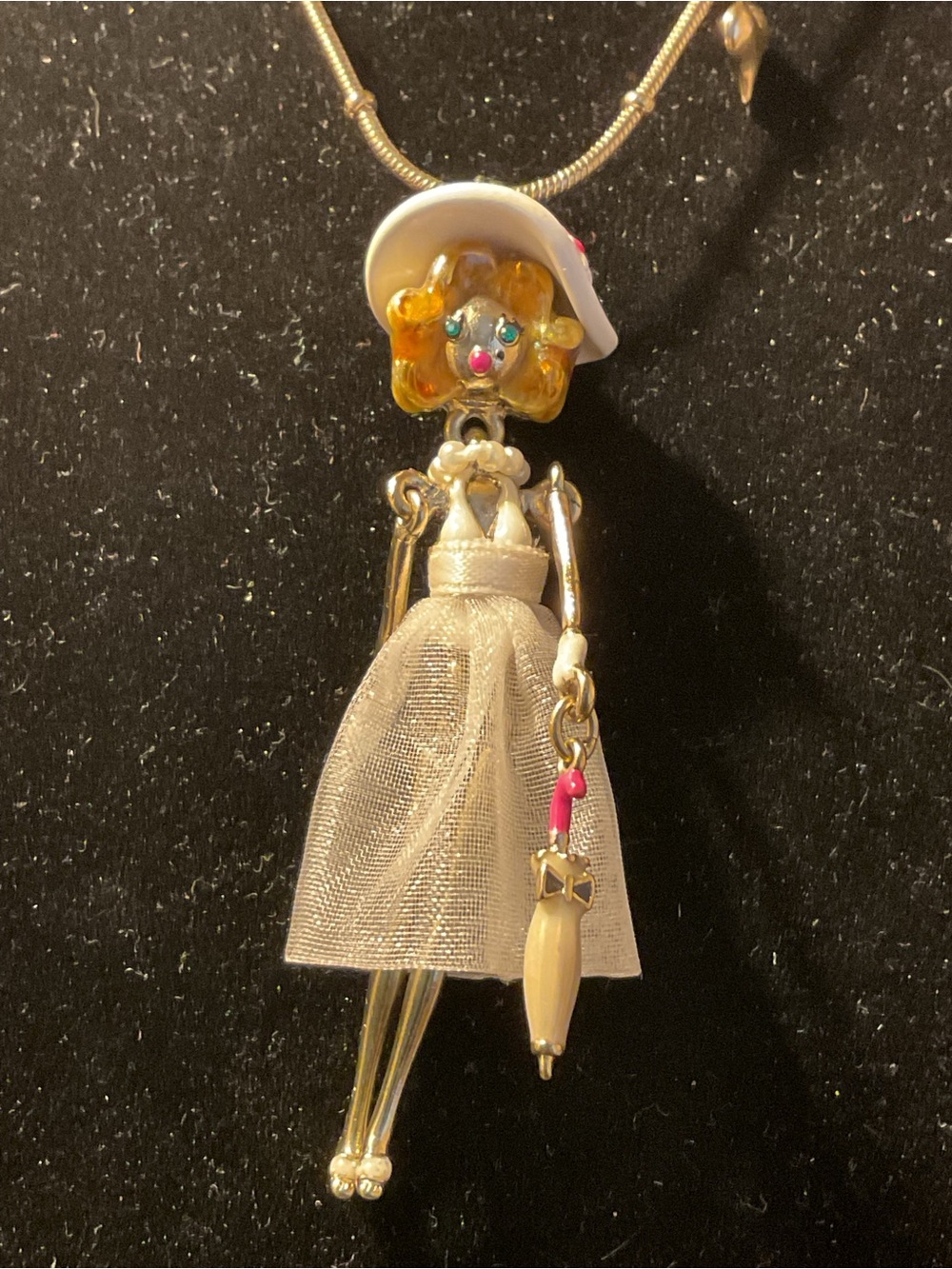 Retired Betsey Johnson walk in the Park Necklace